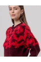 Load image into Gallery viewer, Maroon Jacquard Crew Neck Jumper - Surkana