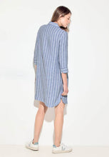 Load image into Gallery viewer, 143871- Blue Stripe Linen Dress - Cecil