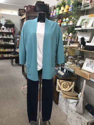 113521 - Peacock blue cardigan - Rabe