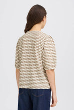 Load image into Gallery viewer, Brown Abstract Stripe Top - Fransa