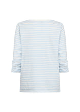 Load image into Gallery viewer, Pale Blue Stripe 3/4 Sleeve T-Shirt - Soya Concept