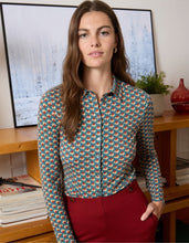 Load image into Gallery viewer, Red Wide Pants with Waist Button- Surkana