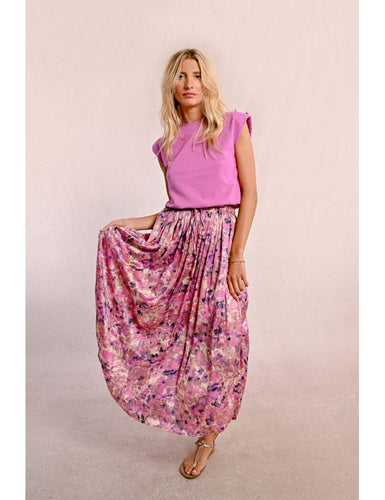 1662- Shimmer Print Skirt - Molly Bracken