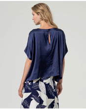 Load image into Gallery viewer, Night Blue Cape Style Blouse - Surkana