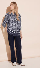 Load image into Gallery viewer, 344664 - Satin Navy Print Blouse - Street One