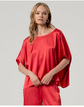 Load image into Gallery viewer, Red Cape Style Blouse - Surkana