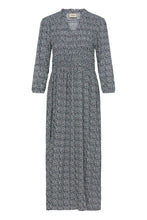Load image into Gallery viewer, Tiny Petal Navy Print Dress - Fransa