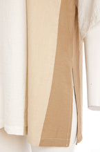 Load image into Gallery viewer, White&amp;Pebble Crinkle Effect Top With Collar And Contrast Side Panel - Ora