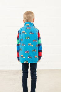 Alex Boys Gilet - Tractor Print - Little Light House