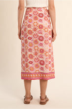 Load image into Gallery viewer, Orange Pattern Wrap Skirt - Molly Bracken