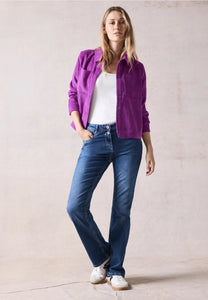 212236 - Purple Short Cord Jacket - Cecil