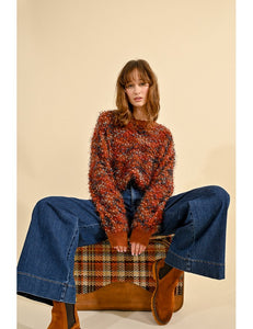 1604- Mixed Texture Rust Jumper - Molly Bracken