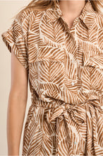 Load image into Gallery viewer, Leaf Pattern Shirt Dress - Molly Bracken