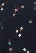 Load image into Gallery viewer, Navy Knit Jumper with Floral Detail - Soquesto