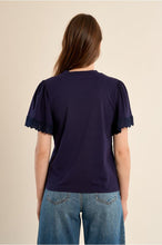 Load image into Gallery viewer, Navy Knitted T-shirt  - Molly Bracken
