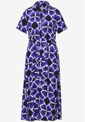 144074 - Blue Print Shirt Dress - Street One