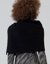 Load image into Gallery viewer, Black Asymmetrical Short Poncho - Surkana