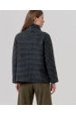 Load image into Gallery viewer, Short Houndstooth Coat - Blue &amp; Green- Surkana