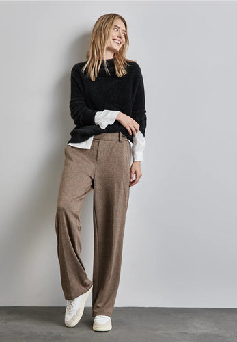 379198- Wide Leg Rich Mocha Trousers - Street One