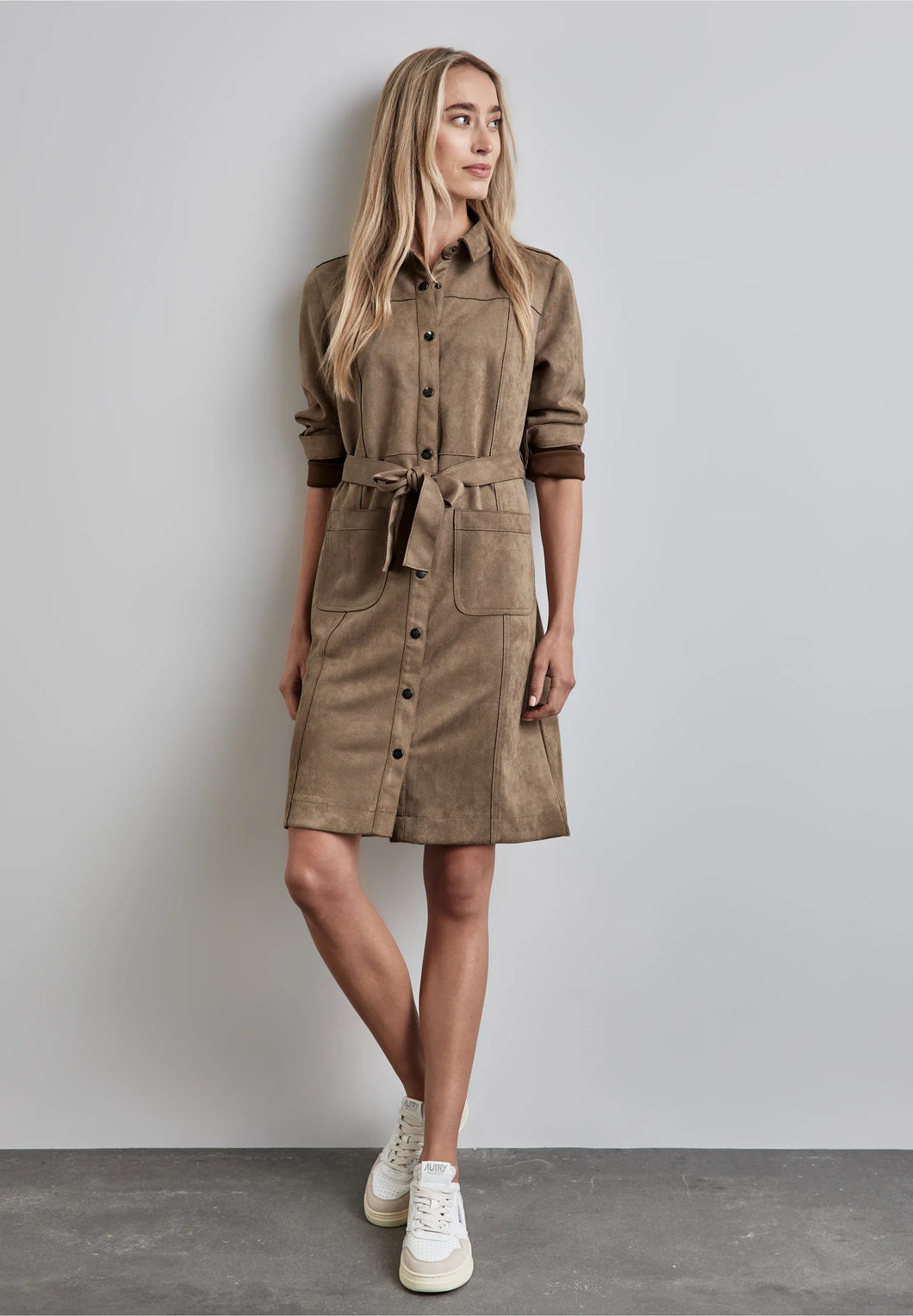 144195 - Button Through Velour Dress - Street One