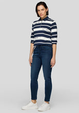 Load image into Gallery viewer, Navy Stripe Top with Collar - Rabe