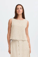 Load image into Gallery viewer, Cream Stripe Sleeveless Top - b.young