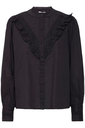 Black Frill Blouse - B.Young