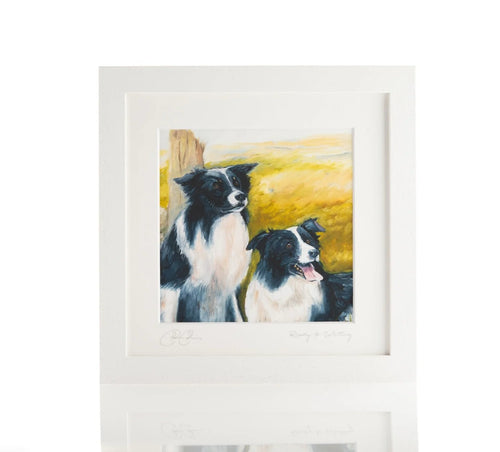 Ready & Waiting white framed art