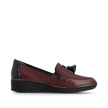 Load image into Gallery viewer, Burgundy Leather Loafer - Rieker