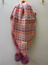 Load image into Gallery viewer, Pom Scarf with Pink Stars - Zelly