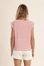 Load image into Gallery viewer, Red Stripe Knitted T shirt - Molly Bracken