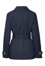 Load image into Gallery viewer, 5658 - Trina Belted Trench Coat- Navy- Fransa