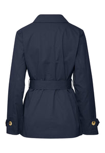 5658 - Trina Belted Trench Coat- Navy- Fransa