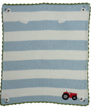 Load image into Gallery viewer, Stripped Farm Pram Blanket - Powell Craft