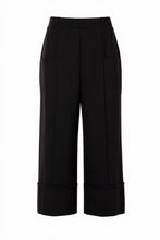 Load image into Gallery viewer, Black Turn Up Trousers - Peruzzi