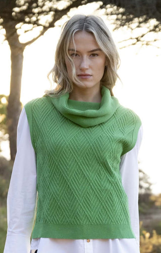 Green Sweater Vest - Marble