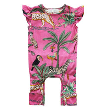 Load image into Gallery viewer, Pink Safari Short Sleeve Babygro - Powell Craft