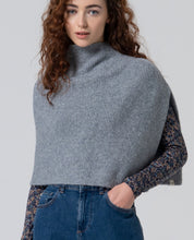 Load image into Gallery viewer, Grey Asymmetrical Short Poncho - Surkana