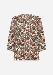 Red Printed Blouse - Soya Concept