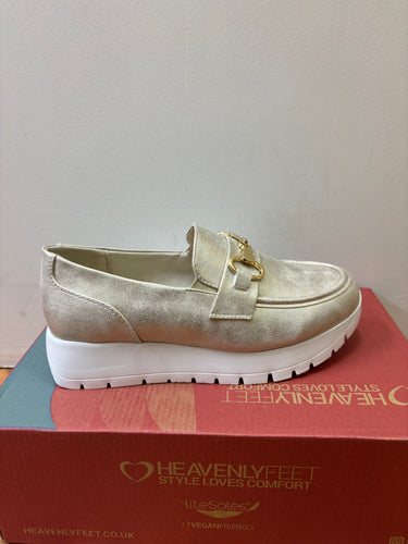 Foxy Shimmer Loafers - Gold - Heavenly Feet