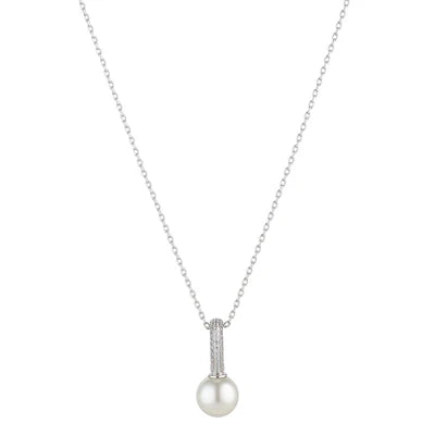 S289NBY - Nalani Silver Pearl Pendant  - Knight & Day