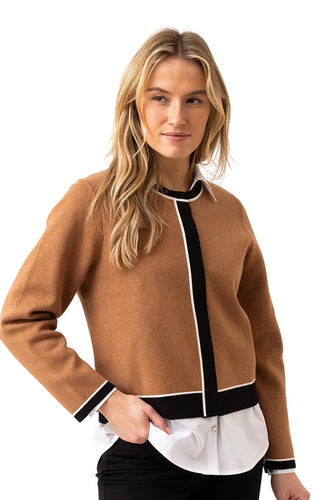 Brown Cardigan - Marble