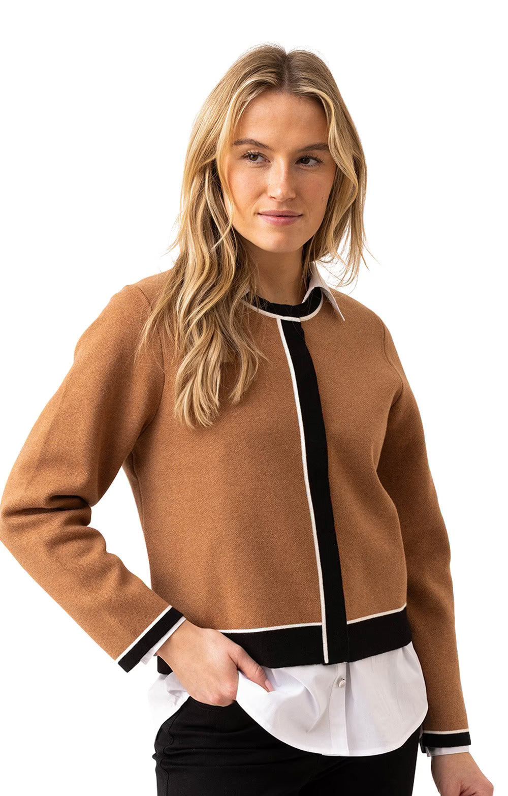 Brown Cardigan - Marble
