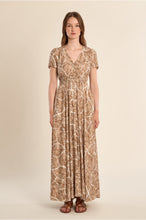Load image into Gallery viewer, Leaf Pattern Woven Maxi Dress - Molly Bracken