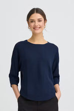 Load image into Gallery viewer, Navy Knitted Jumper - Fransa