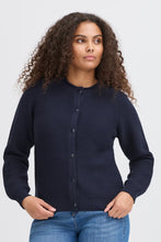Load image into Gallery viewer, 5554- Cotton Knitted Button Up Cardigan- Navy- Fransa
