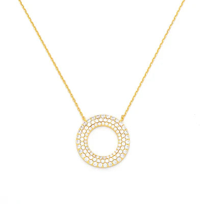 T209NML - Circle Drop Necklace- Knight & Day
