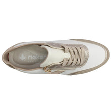 Load image into Gallery viewer, Gold and White Trainer - Rieker