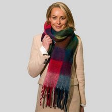 Load image into Gallery viewer, 1052118- Check Blanket Scarf - Red/Green - Zelly