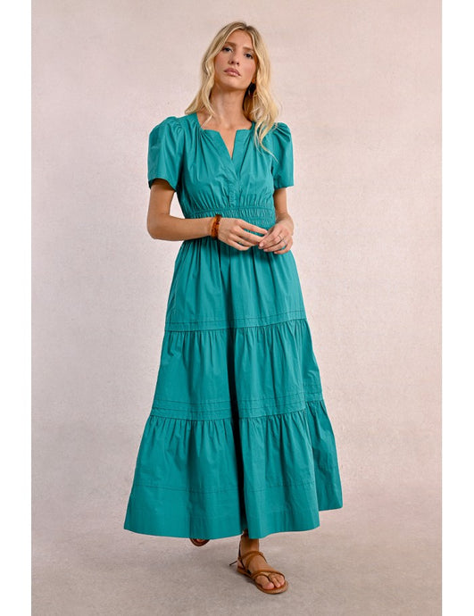 130- Cotton Teal Dress - Molly Bracken